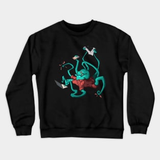 Stressed out Octopus Crewneck Sweatshirt